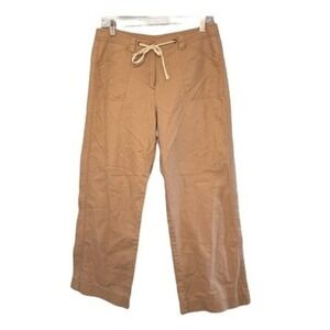 Jones New York Linen Mix Wide Leg Pants‎ Tan Knit Cropped Hi-Rise 6